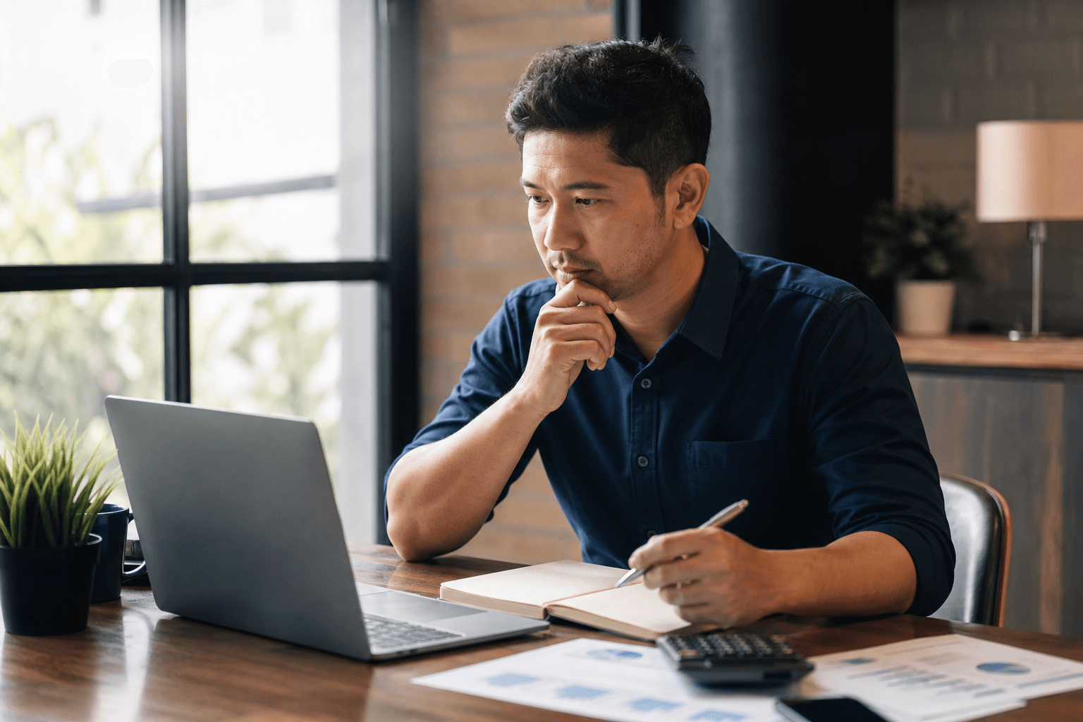 Local business owner comparing cost per lead and booked jobs