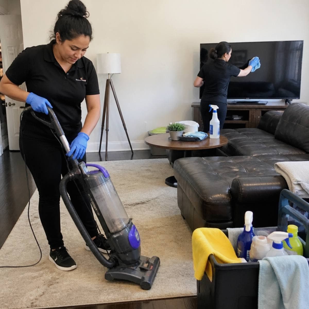 A local cleaning crew on the job — a sample photo from our post library