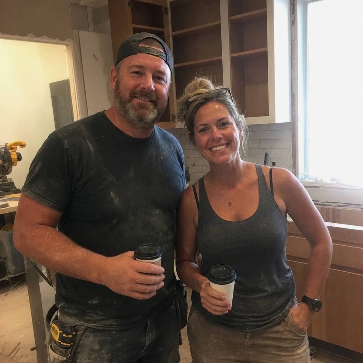 Local contracting crew on a residential job site