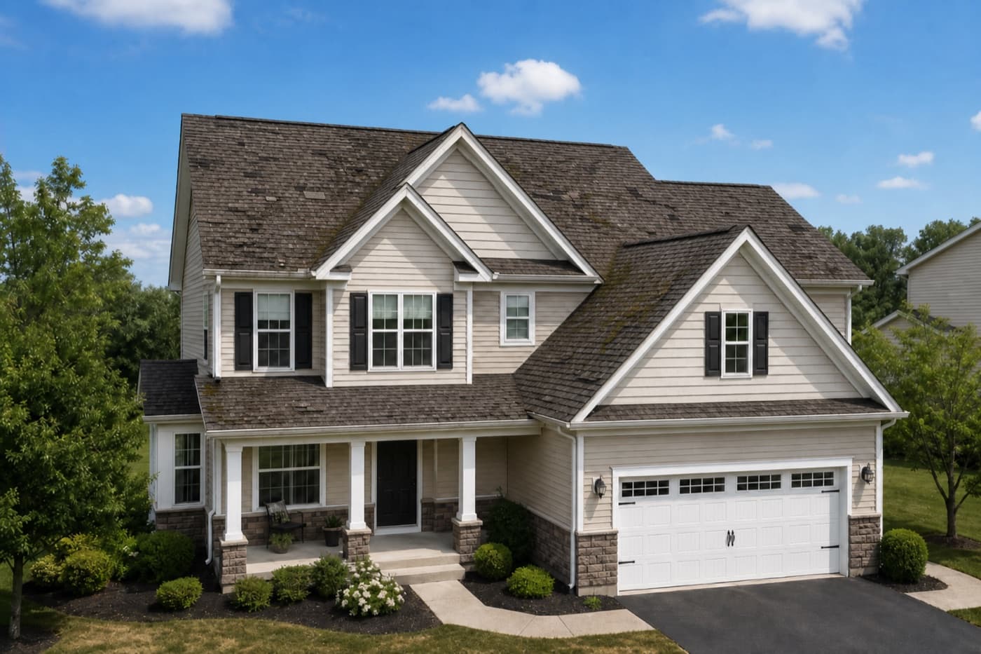 Full roof replacement — before
